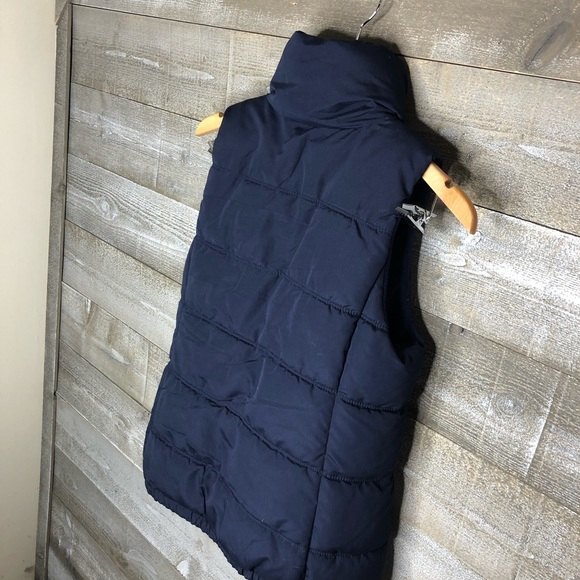 Old Navy womens XS navy puffer zip up outdoor spring vest - Picture 4 of 4